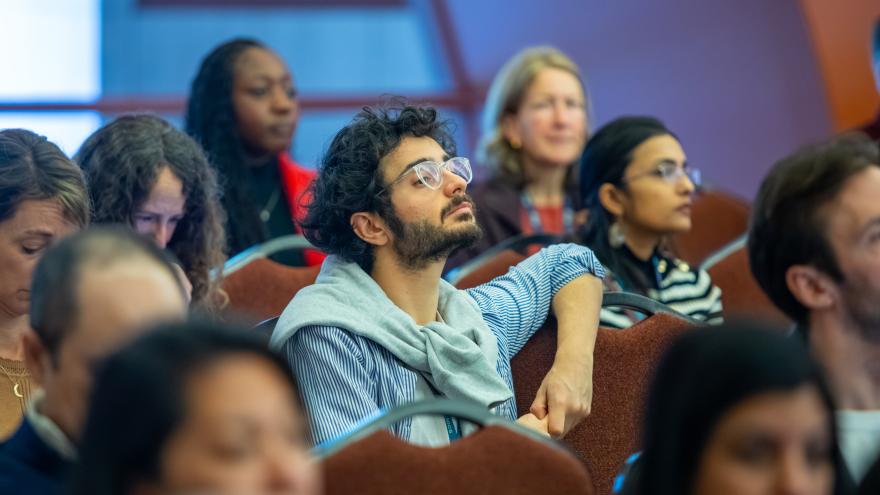 interested crowd participant at Research AI Day